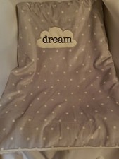 Wonder Nation Dream Big Baby Blanket sherpa Gray stars EUC LN 32 x40