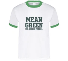 Mean Green U.s. Border Patrol Green Vintage Ringer T Shirt