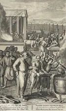 Israël la scandaleuse conduite des fils d'Eli d'après Hoet tirage 1728