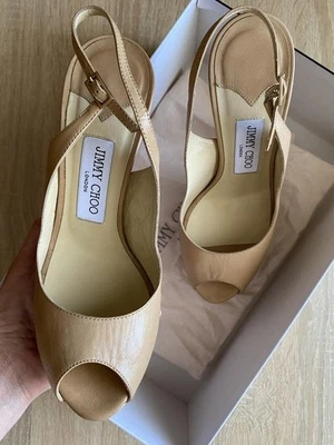 Women Jimmy Choo Heels Beige Leather 37 - Bild 1 von 3