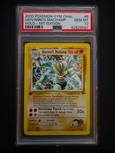 Giovanni's Machamp (1st Edition) graded PSA 10 for sale on eBay