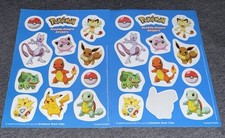 Lot Of 2 Pokemon Sticker Sheets Scholastic Book Club Reading Reward Stickers