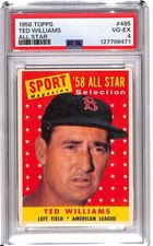 1958 Topps - Sport Magazine '58 All Star Selection Ted Williams #485 PSA 4 