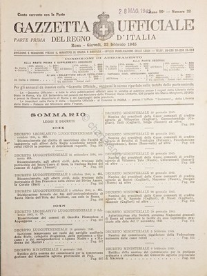 Official Journal of the Kingdom of Italy No. 23 - 1945 