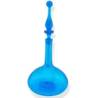 Blenko 6516 Blue Crackle Glass Decanter Joel Myers Mid Century Modern W/ Stopper