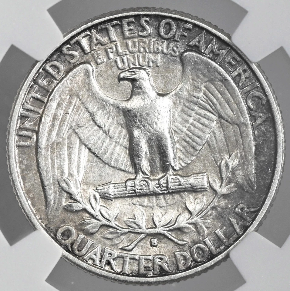 1932-S 25C WASHINGTON SILVER QUARTER  NGC AU DETAILS "CLEANED"  #8405240-009 - Image 3 of 4