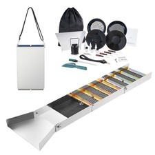 23 PCS Gold Panning Kit With Sluice Box 50" Aluminum Gold Mining Equipment US