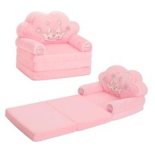 Toddler Chair Comfy  Foldable Princess Kids Couch for Girl, Toddler Pink