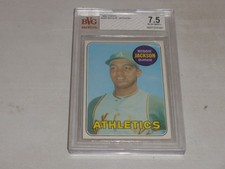 1969 Topps Baseball Rookie #260 Reggie Jackson RC BVG 7.5 NM+