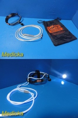 LUXTEC Mini Lux Fiber Optic Surgical Headlight w/ Headband, Cable & Pouch ~38928