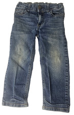 OshKosh B'gosh Toddler Jeans 3T Straight Leg Distressed Knee Adjustable Waist
