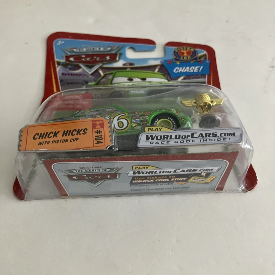 Disney Pixar Cars Chase Chick Hicks With Piston Cup - Image 2 of 4