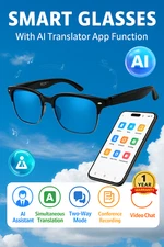 Smart Glasses AI Voice Control Photochromic Lenses Bluetooth Call Glasses Audio