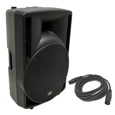 Harmony Audio HA-C15A Pro DJ 15'' Powered 1000W Active PA Speaker & XLR Cable