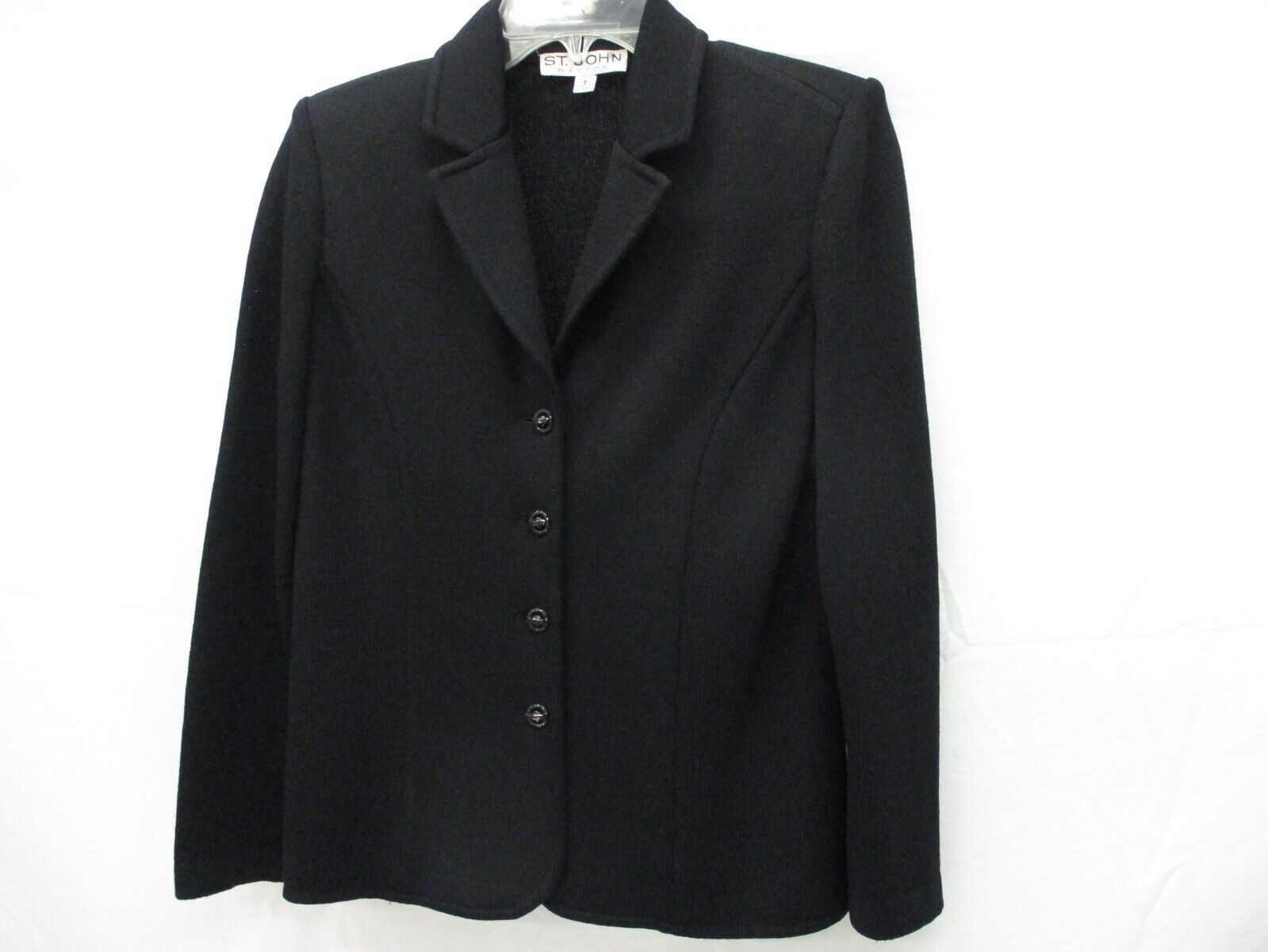 St. John Basics Black Colored 4-Button Jacket Lon… - image 1