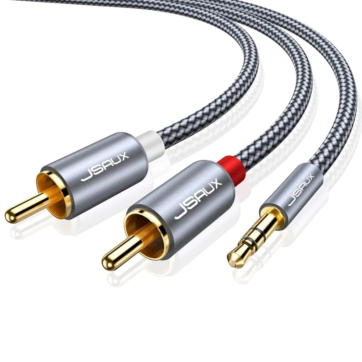 Cavo Audio RCA Stereo 2 Metri Maschio-Maschio, Pacce - Cavo Chinch Dorato Per Hi-Fi, Amplificatore E Diffusori
