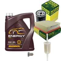 Mann Inspektionspaket 5L Mannol Energy 5W-30 FüR VW Polo 1.3 Audi 100