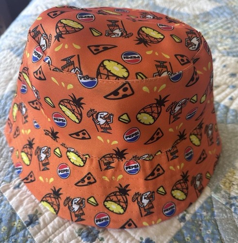 Pineapple Pepsi Bucket Hat Limited Edition Little Caesars Reversible 2024 - Picture 4 of 6