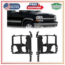 Pair Headlight Mounting Brackets for 1999-2007 Chevy GMC Silverado Sierra Tahoe