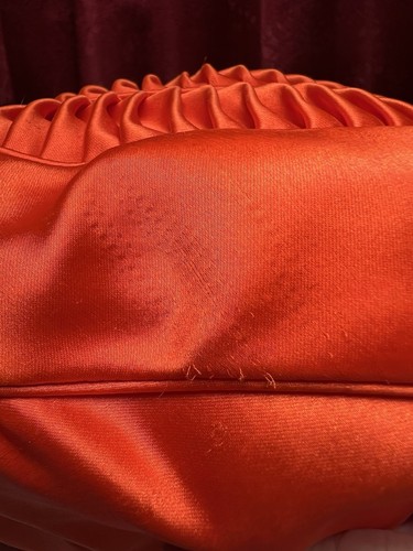 Embroidery Korean Folk Art Hanbok Style Orange Round Throw Pillow - Picture 11 of 16