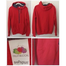 Fruit of the Loom Sz Small Sofspun Jacket/Hood Full-Zip Hoodie Unisex Gray Lined