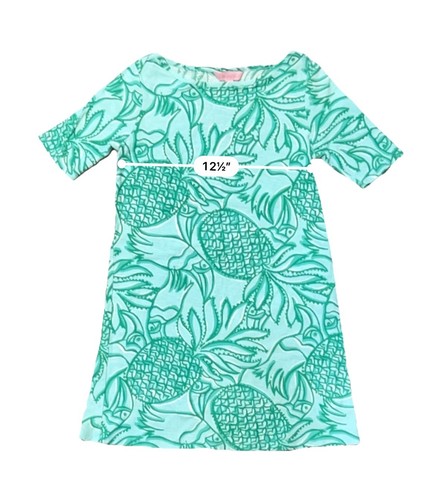 Lilly Pulitzer Cotton Pineapple Toucan Print Short Sleeve Dress Size L 8-10 Girl - Picture 7 of 10