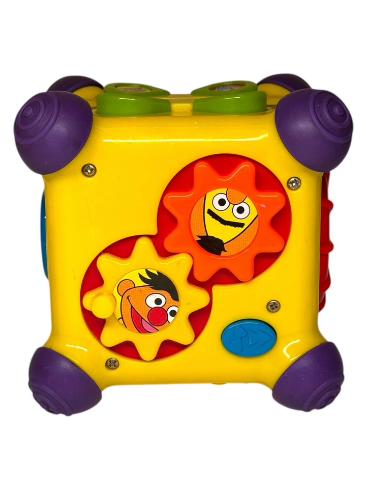 Cubo de actividad musical de Plaza Sésamo 2001 vintage monstruo galleta Elmo Bert Mattel Foto 3 de 4