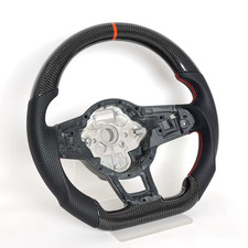 Real Carbon Fiber Steering Wheel For Vw Mk7 Mk7.5 Golf Gti Jetta Polo 2015-2020