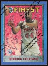 1995-96 Finest Refractors Derrick Coleman #240 Philadelphia 76ers