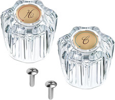 2 Pcs Bathtub Faucet Handles Shower Knobs Replacement Hot and Cold Bathroom Sink