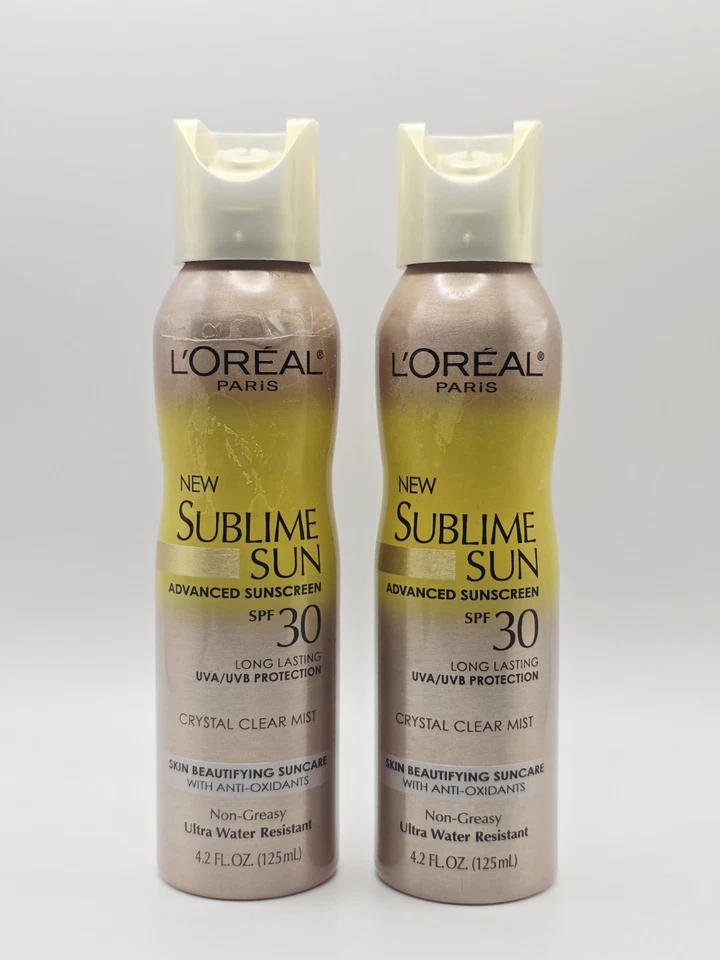 Loreal Sublime Sun Crystal Clear Mist Advanced Sunscreen SPF 30 Discontinued. 2X - Image 2 of 3