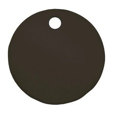 C.H. Hanson 43005 Blank Tag, Aluminum, 1 In H X 1 In W, 1 In Dia., Black,