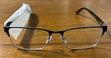 Bvlgari 1121 195 Black Half Rim Metal Rectangular Eyeglass Frames 57-18 150