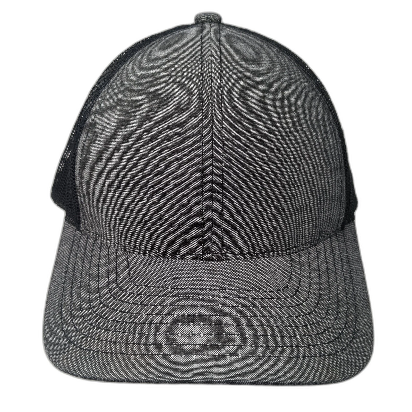 Outdoor Cap Strapback Hat Gray One Size Adjustable Blank Colorblock