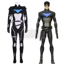 Superhero Nightwing Halloween Uniform COS Clothing Cosplay Costume Custom Made
