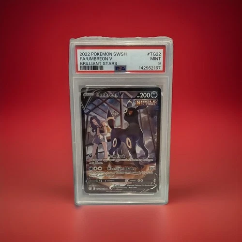 POKEMON 2022 Brilliant Stars Full Art UMBREON V #TG22 PSA 9 Mint RARE 2