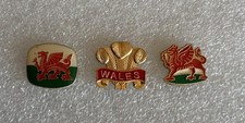 3 x Wales Pin Badges