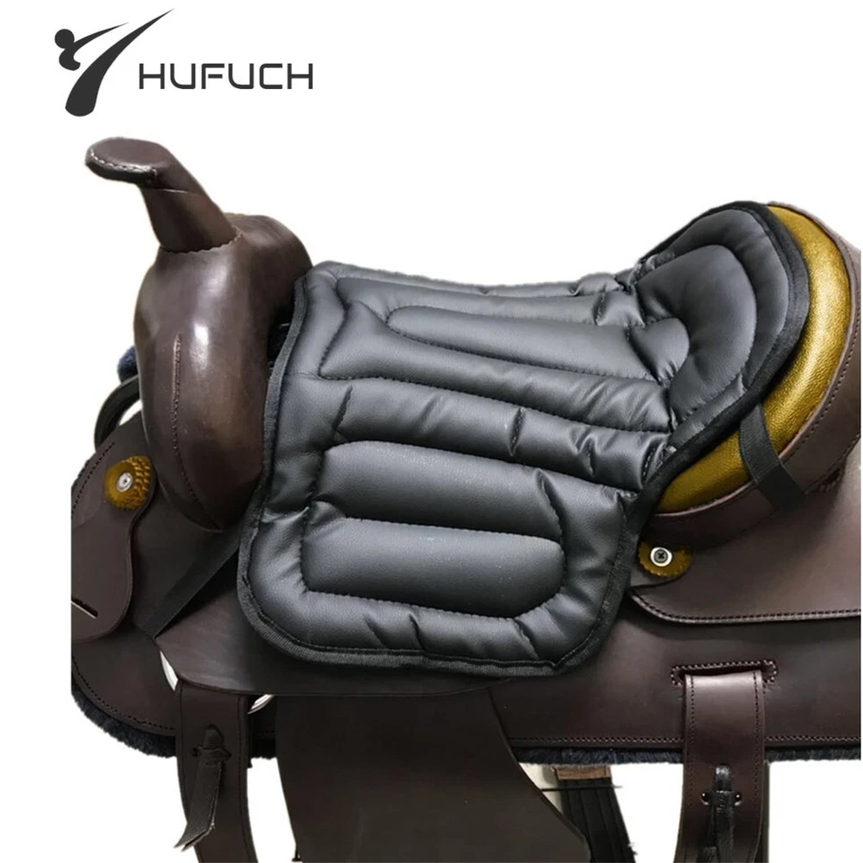 Premium Leather Universal Shockproof Soft Riding Saddle Cushion - Image 2 of 4