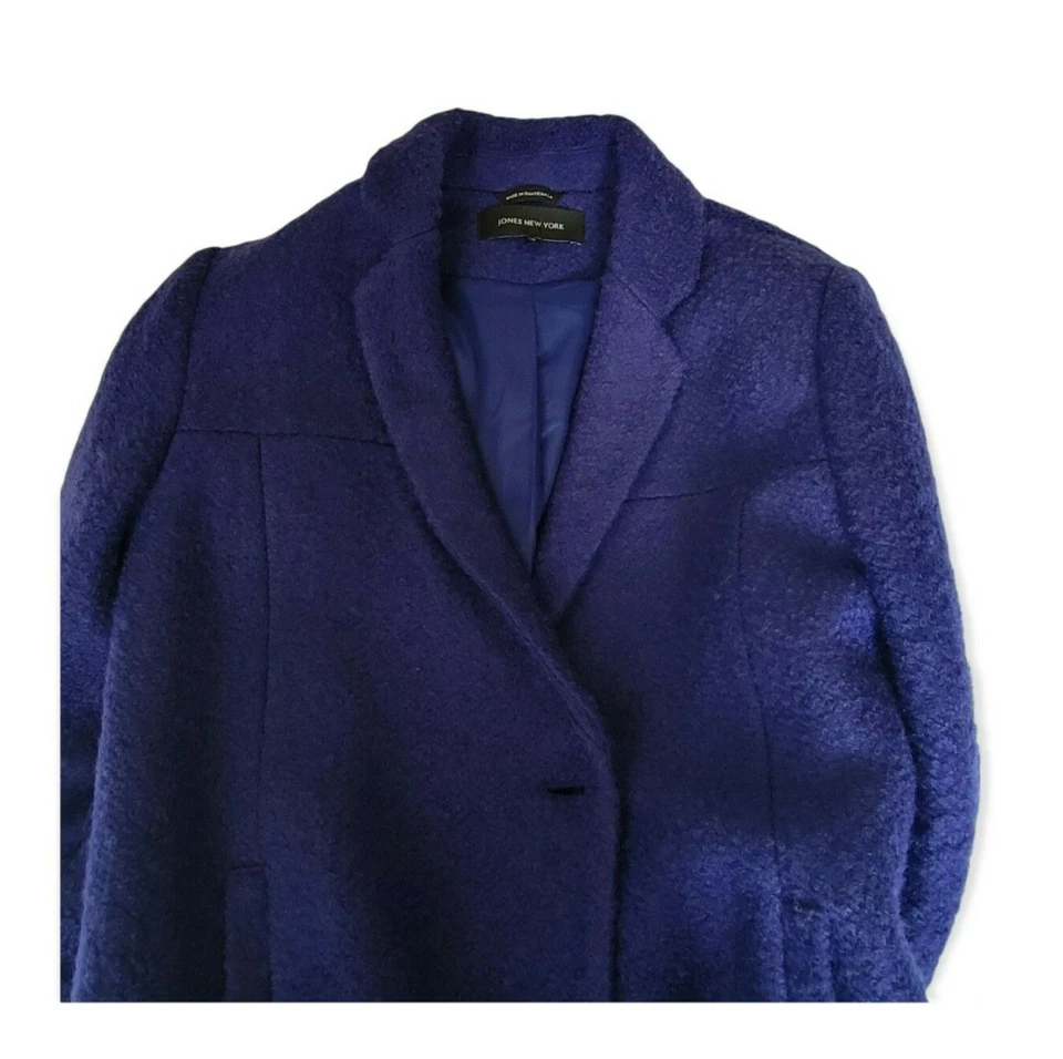 Abrigo Jones New York de lana forrado de invierno para mujer azul talla 10 Foto 4 de 4