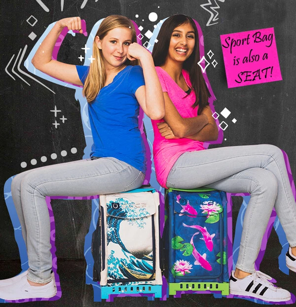 Bolsa de inserción deportiva Zuca Fairy Dust y marco negro con ruedas intermitentes Foto 2 de 4