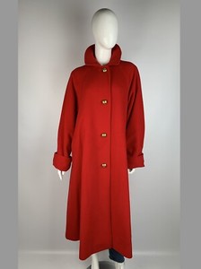 burberry red wool coat