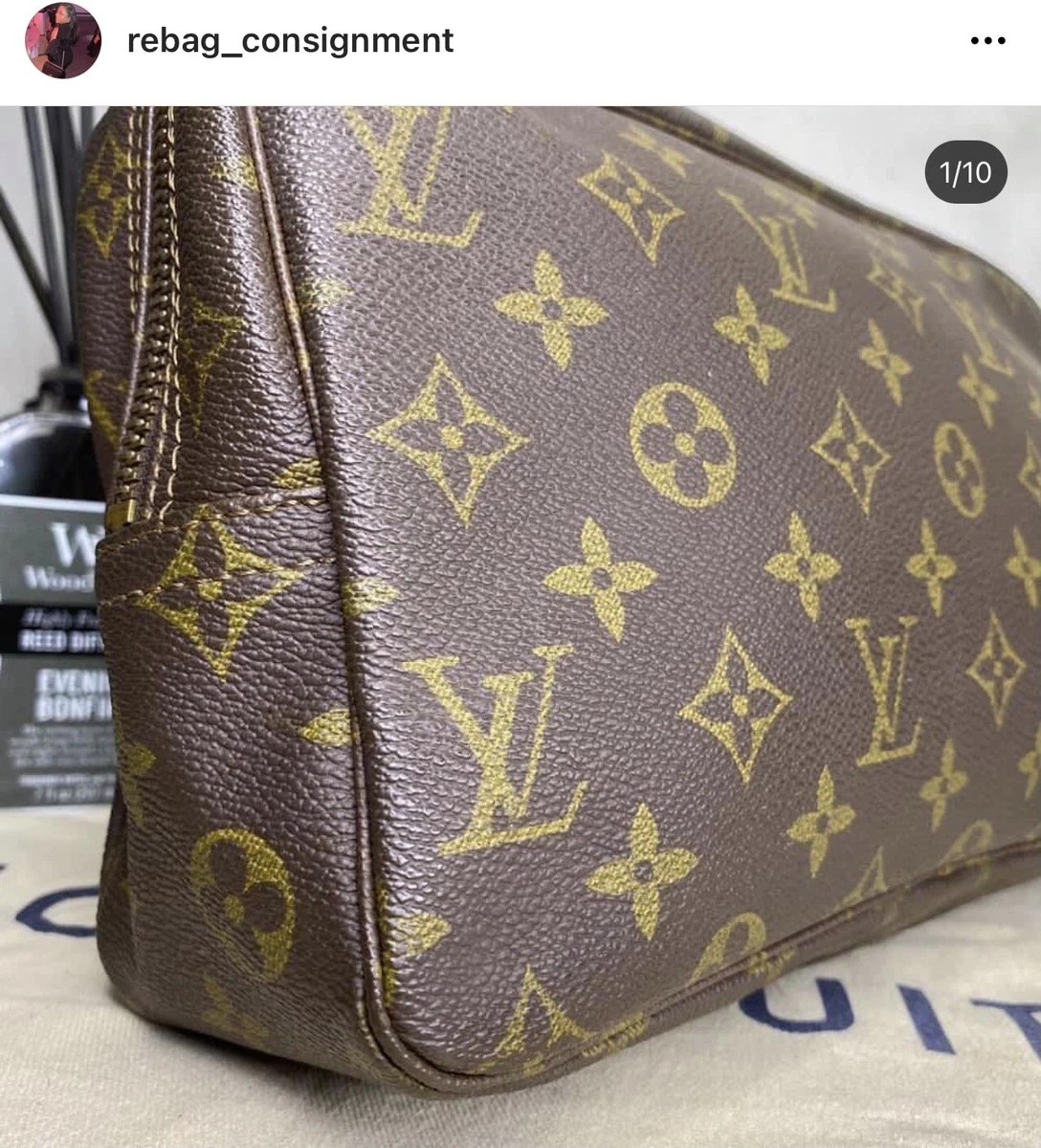 Authentic Louis Vuitton Monogram Trousse Toilette 28 Cosmetic Bag