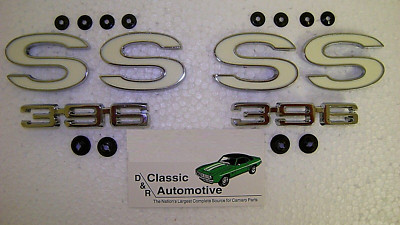 SS Fender Emblem 4pc Set 69-72 Chevelle El Camino Malibu 69 70 71 72