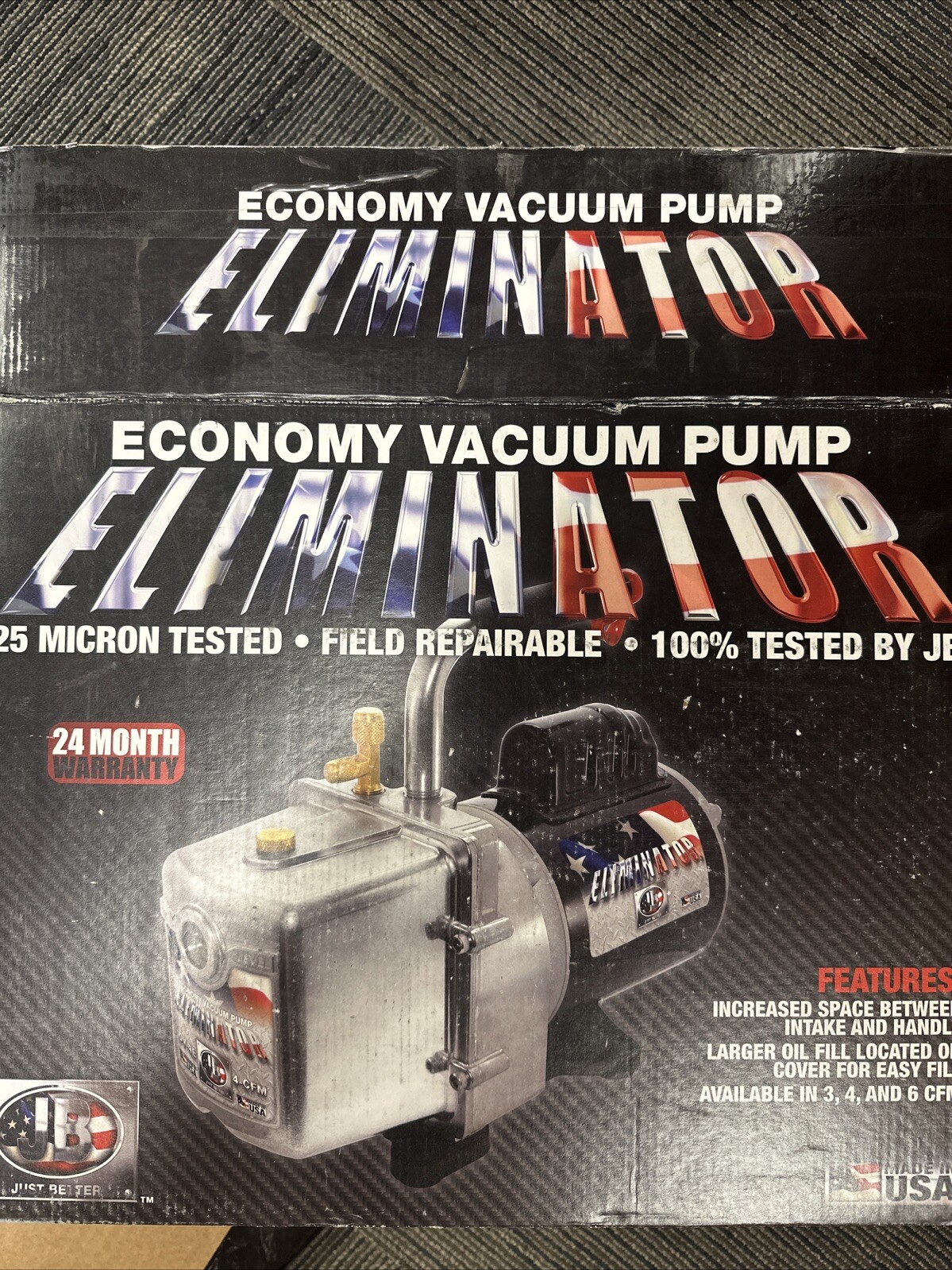 JB industries DV6E Economy Vacuum Pump 6 CFM Eliminator Open Box eBay