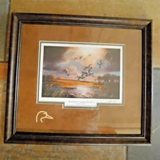 JOHN C. GREEN BLUEBILLS OVER ANDERSON LAKE MINNESOTA DUCKS UNLIMITED 2018