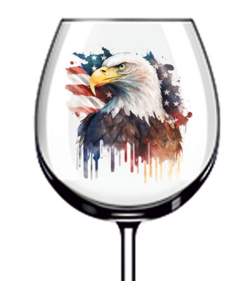 12x Adler amerikanische Flagge Becher Weinglas Flasche Vinyl Aufkleber Abziehbilder w665