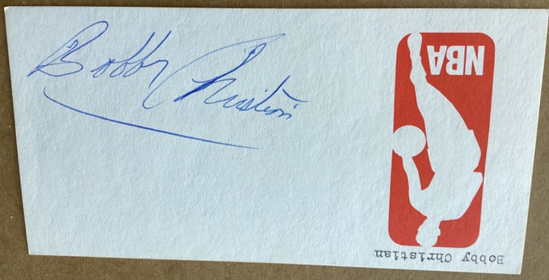 BOBBY CHRISTIAN Personally Autographed Signed NBA HAWKS Card ABA Free Shipping