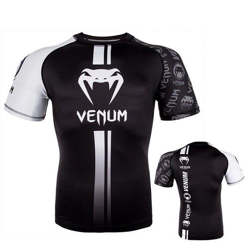 MMA Muay Thai Men's Drawstring Quick Drying Training T-shirts Boxing Gym Tops - Picture 5 of 11