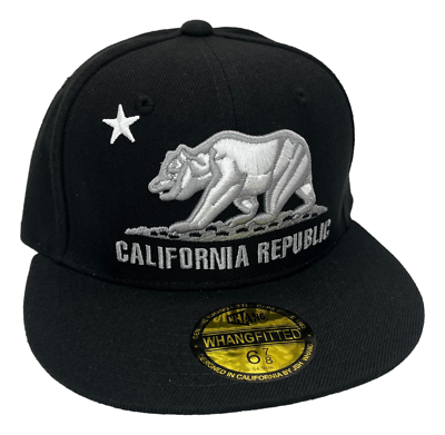 Retro Outdoors Bear California Republic Curved Bill Embroidered Patch Cap Hat California Republic Hat Bear Logo Embroidered Snapback Flat  main image 2