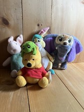 DISNEY STORE MINI BEAN BAG PLUSH LOT OF 4 CLASSIC WINNIE THE POOH  FRIENDS B-28
